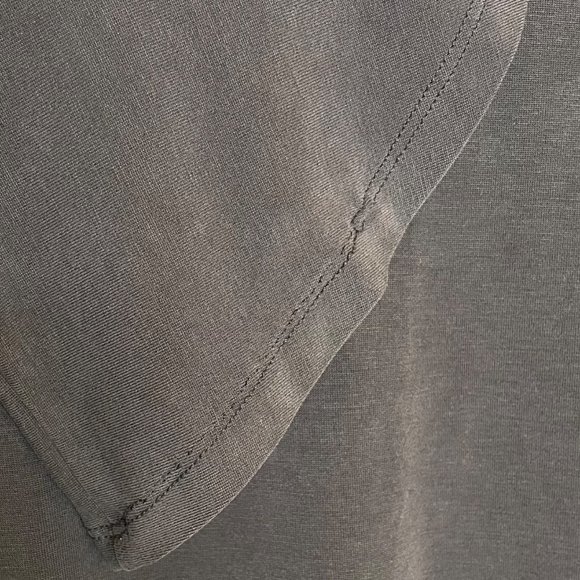 Anthropologie Charcoal Keyhole Ruffle Hem Dress, S Petite - Picture 9 of 9